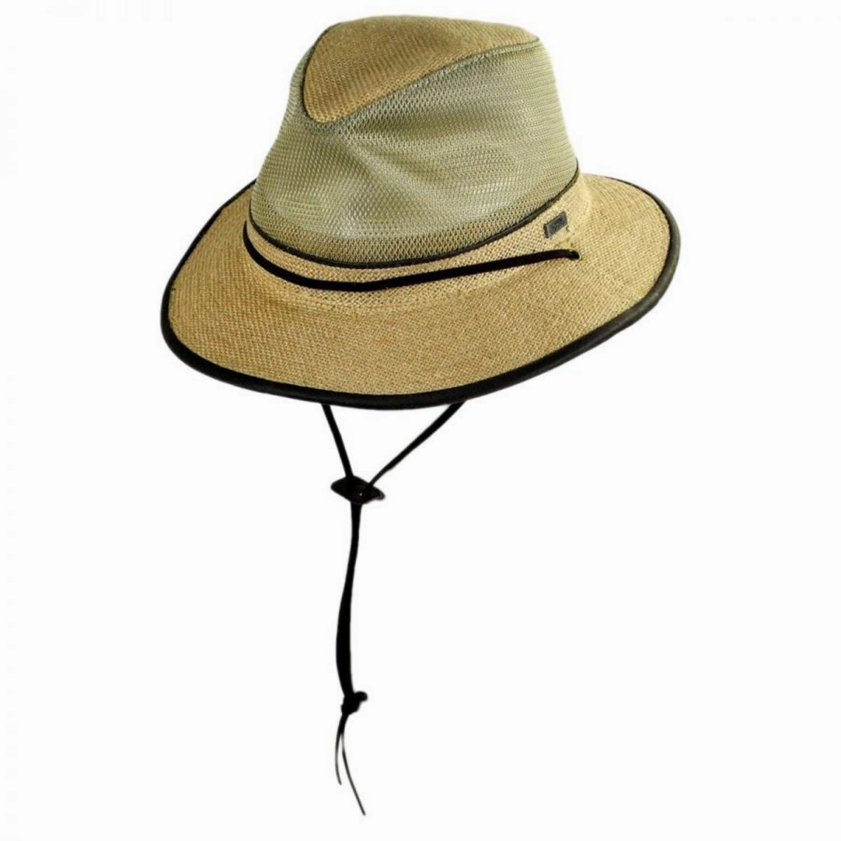 Mesh Crown Hemp Safari Fedora Hat