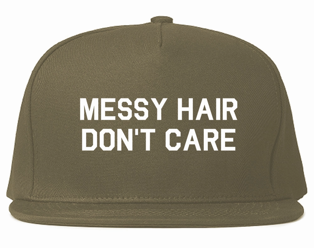Messy Hair Dont Care Mens Snapback Hat