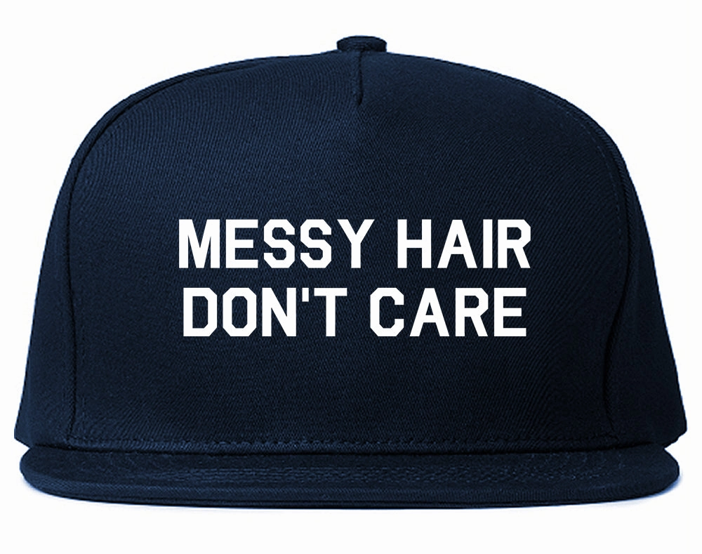 Messy Hair Dont Care Mens Snapback Hat