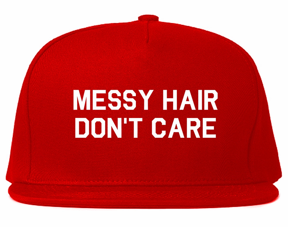 Messy Hair Dont Care Mens Snapback Hat