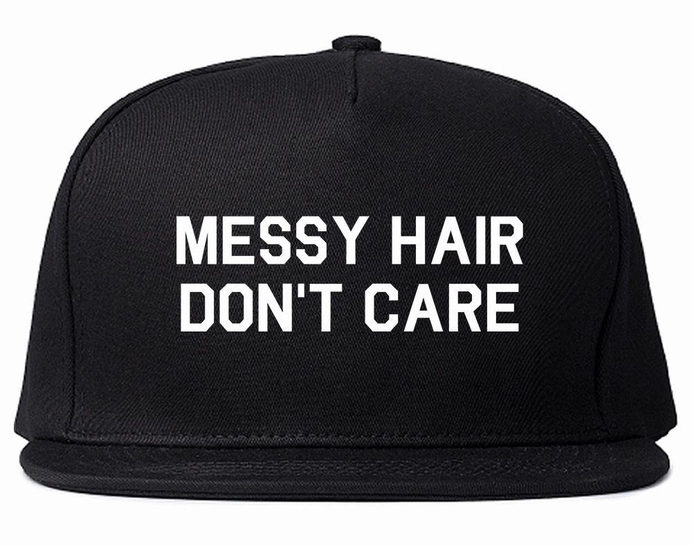Messy Hair Dont Care Mens Snapback Hat