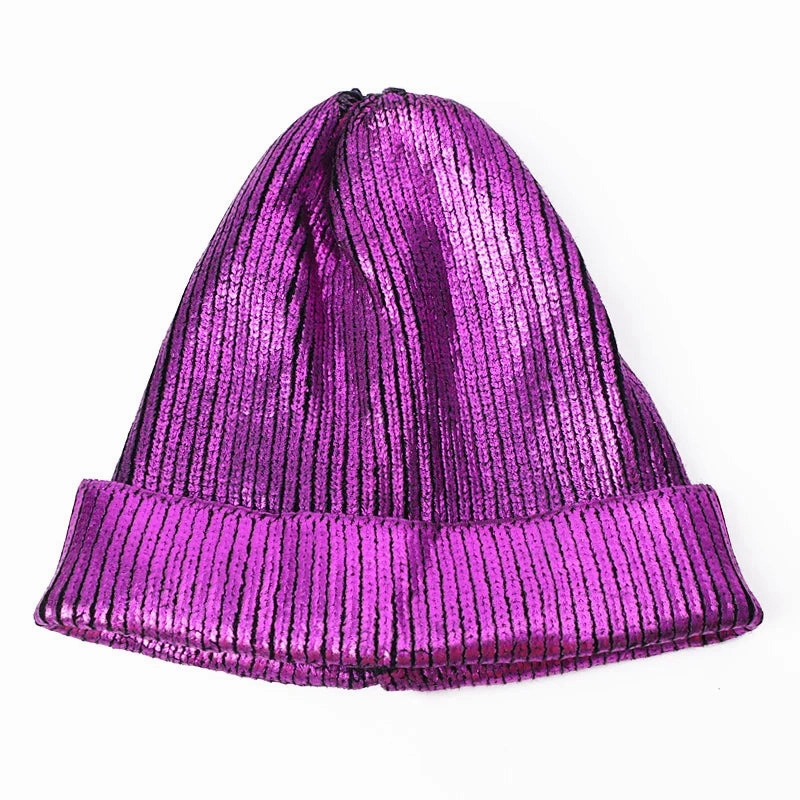 Metallic Glitter Degraded Beanie