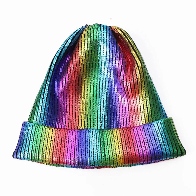 Metallic Glitter Degraded Beanie