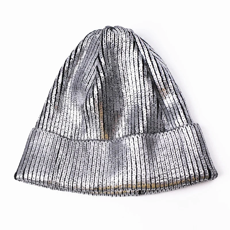 Metallic Glitter Degraded Beanie