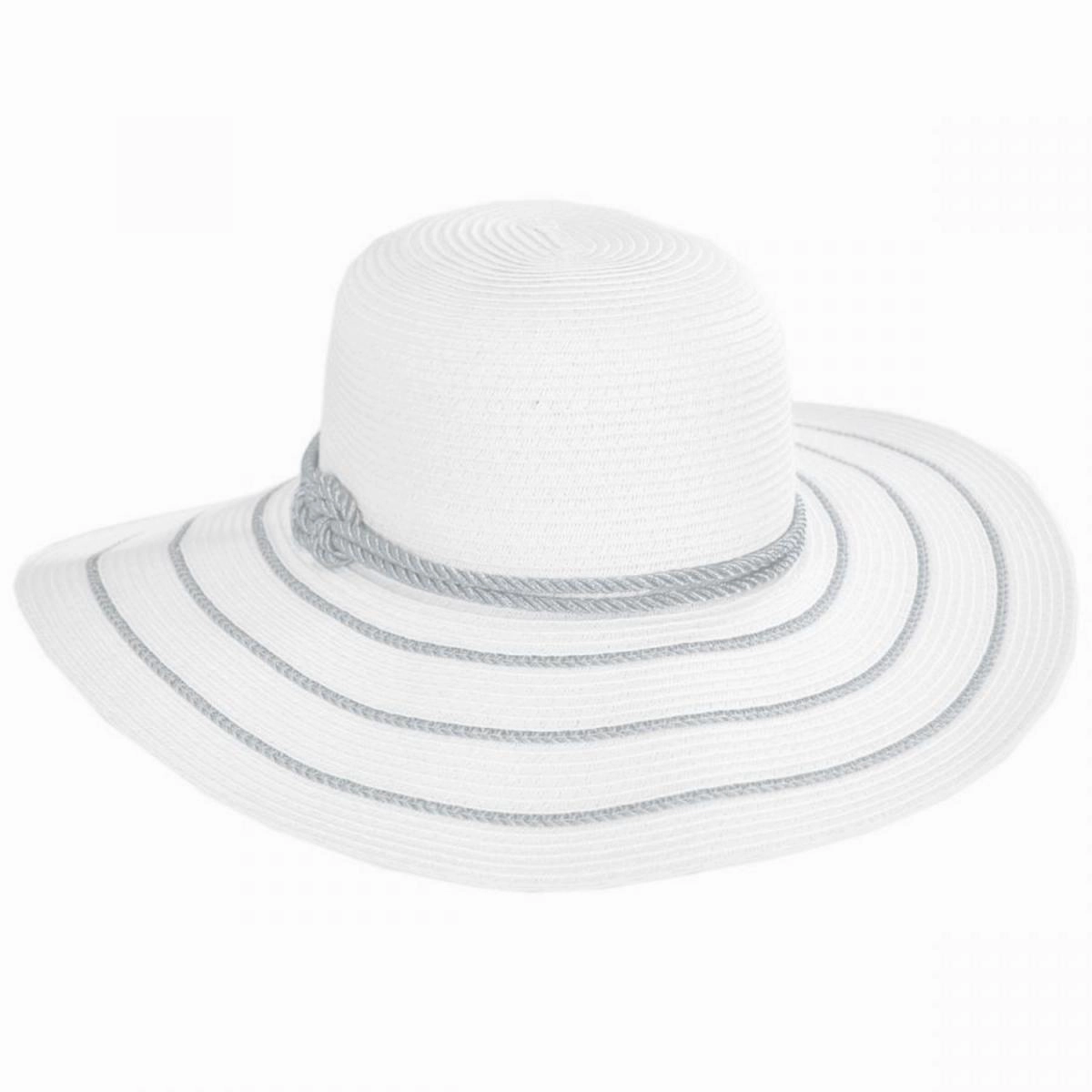 Metallic Sailor Knot Striped Straw Sun Hat