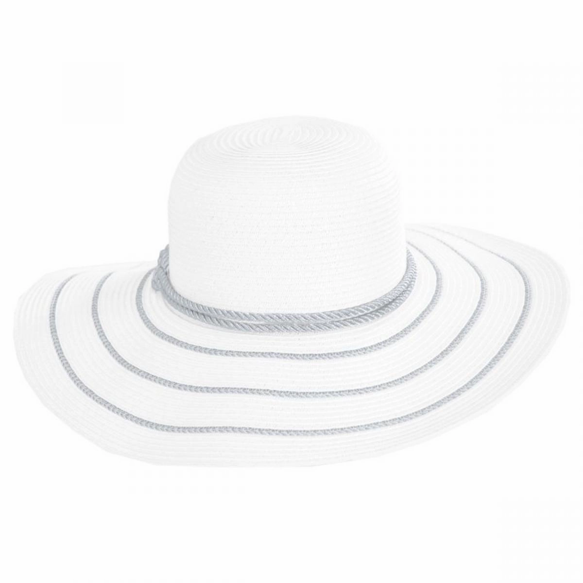 Metallic Sailor Knot Striped Straw Sun Hat