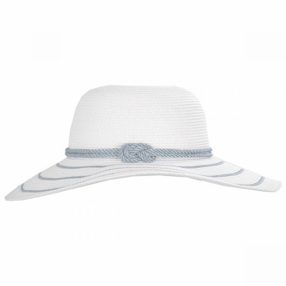 Metallic Sailor Knot Striped Straw Sun Hat