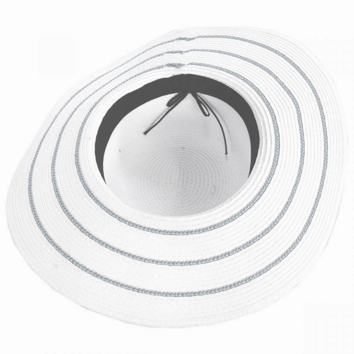 Metallic Sailor Knot Striped Straw Sun Hat