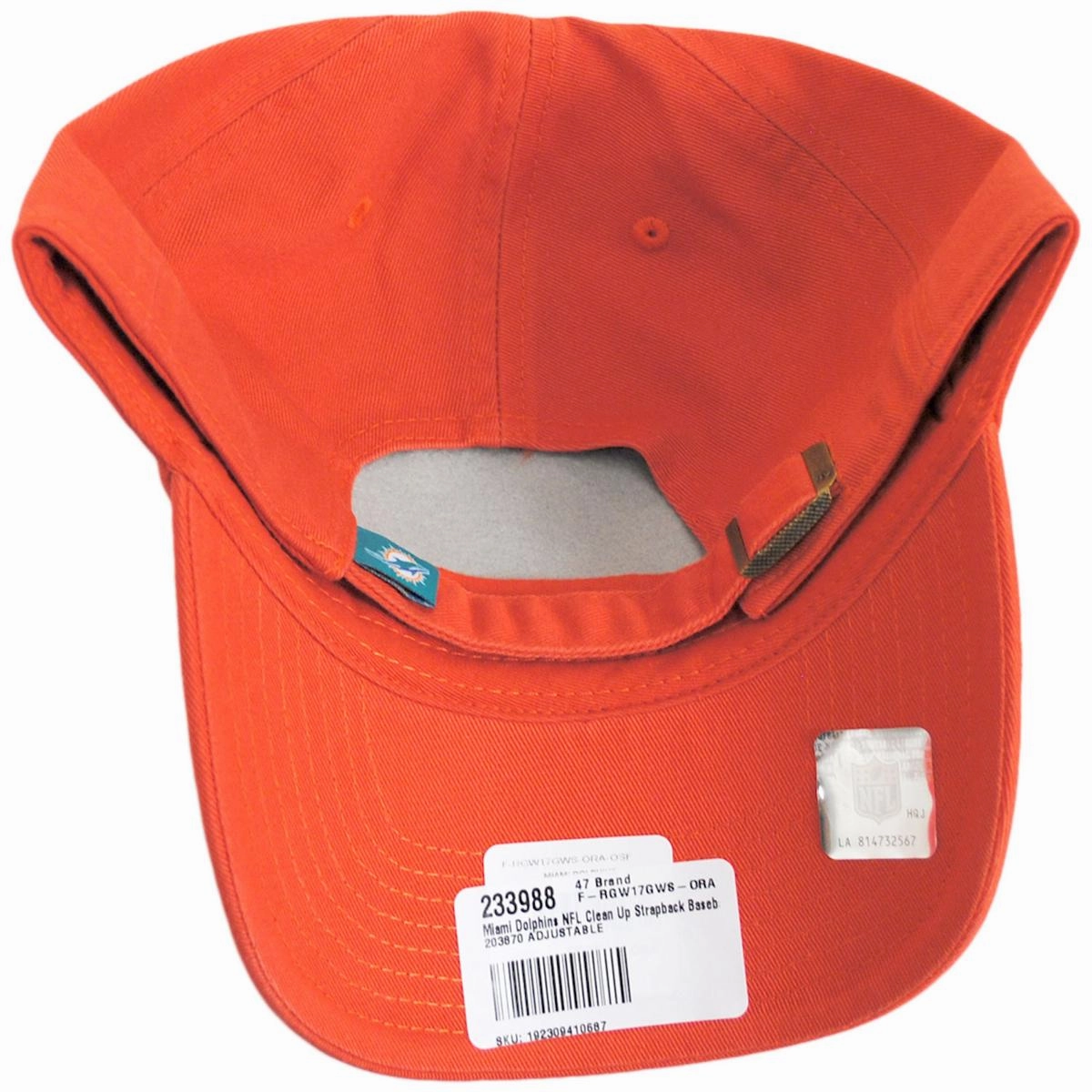 Miami Dolphins NFL Clean Up Strapback Baseball Cap Dad Hat