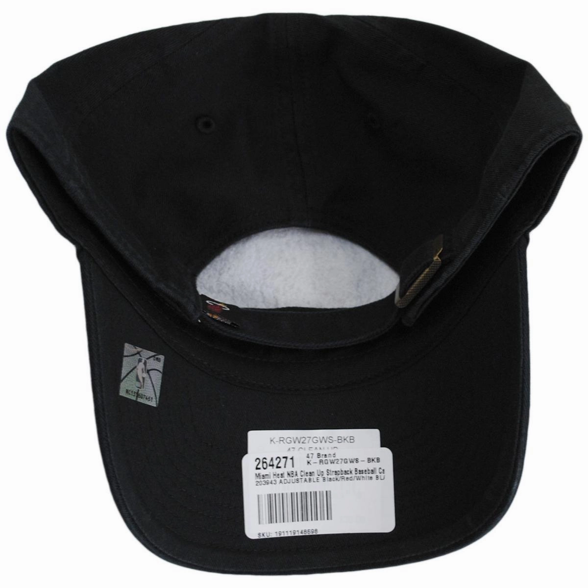 Miami Heat NBA Clean Up Strapback Baseball Cap Dad Hat