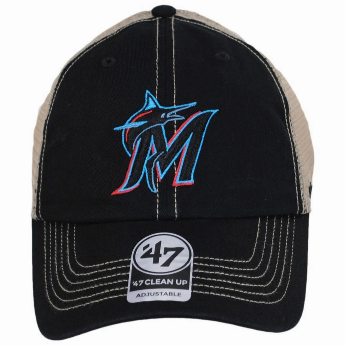 Miami Marlins Trawler 47 Mesh Clean Up Baseball Cap