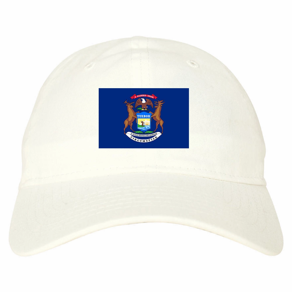 Michigan State Flag MI Chest Mens Dad Hat