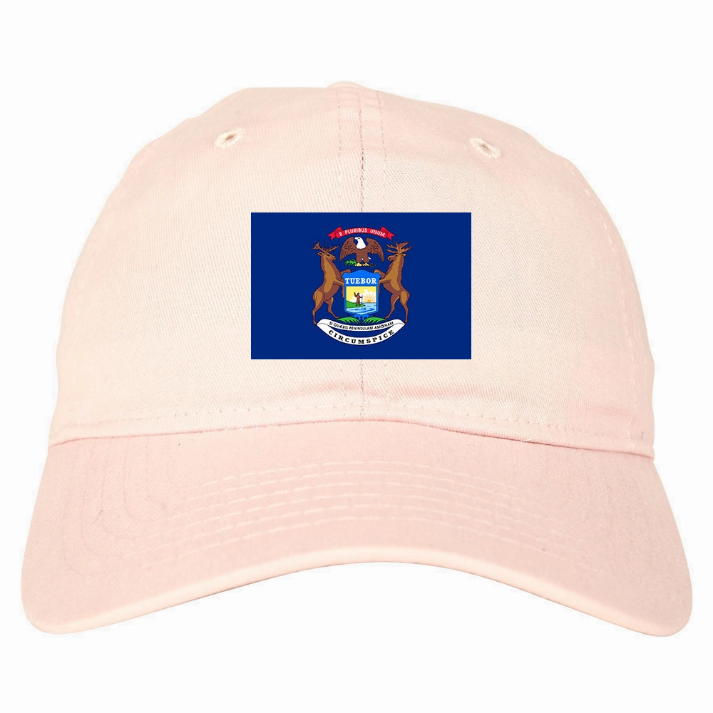 Michigan State Flag MI Chest Mens Dad Hat