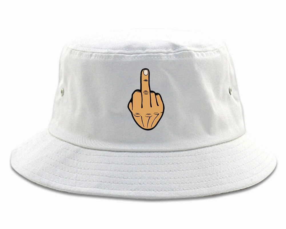 Middle Finger Funny Chest Mens Bucket Hat