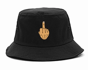 Middle Finger Funny Chest Mens Bucket Hat