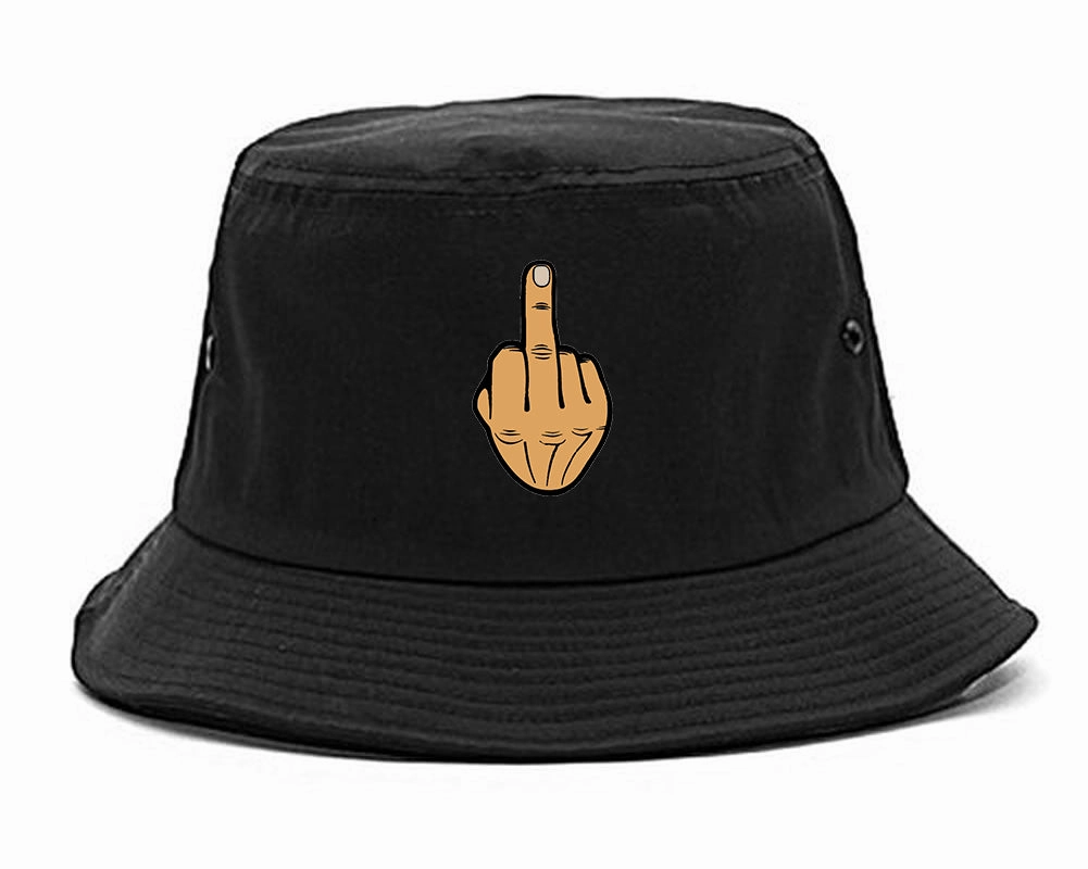 Middle Finger Funny Chest Mens Bucket Hat