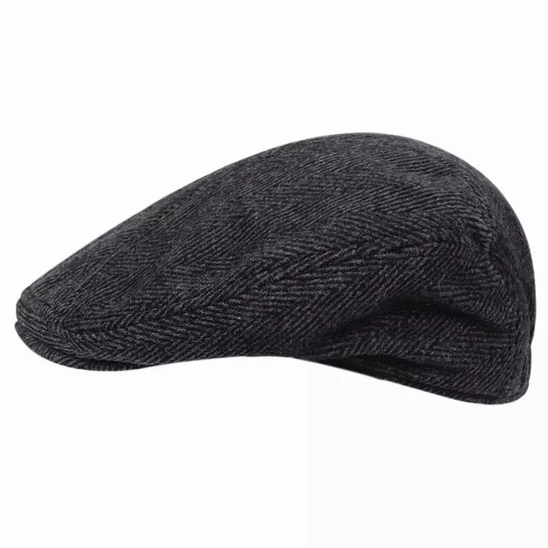 Milford Herringbone Cotton Flat Cap