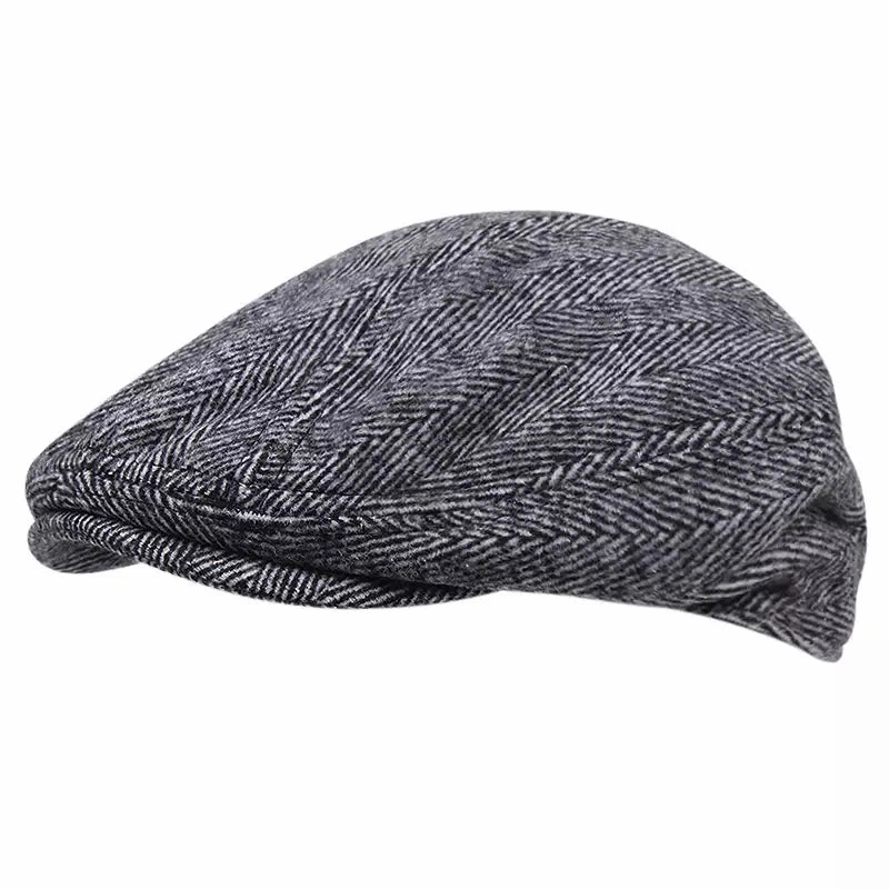 Milford Herringbone Cotton Flat Cap