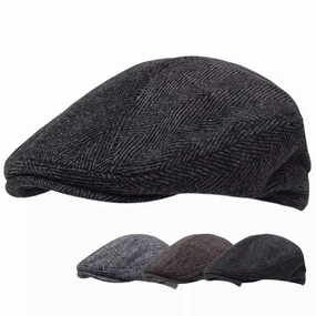 Milford Herringbone Cotton Flat Cap