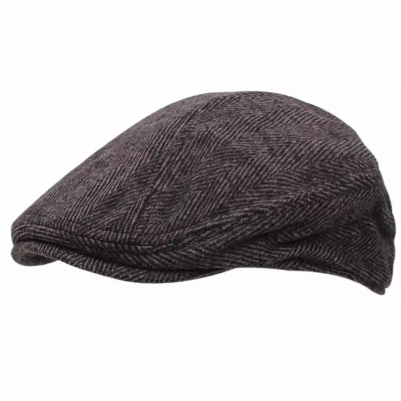 Milford Herringbone Cotton Flat Cap
