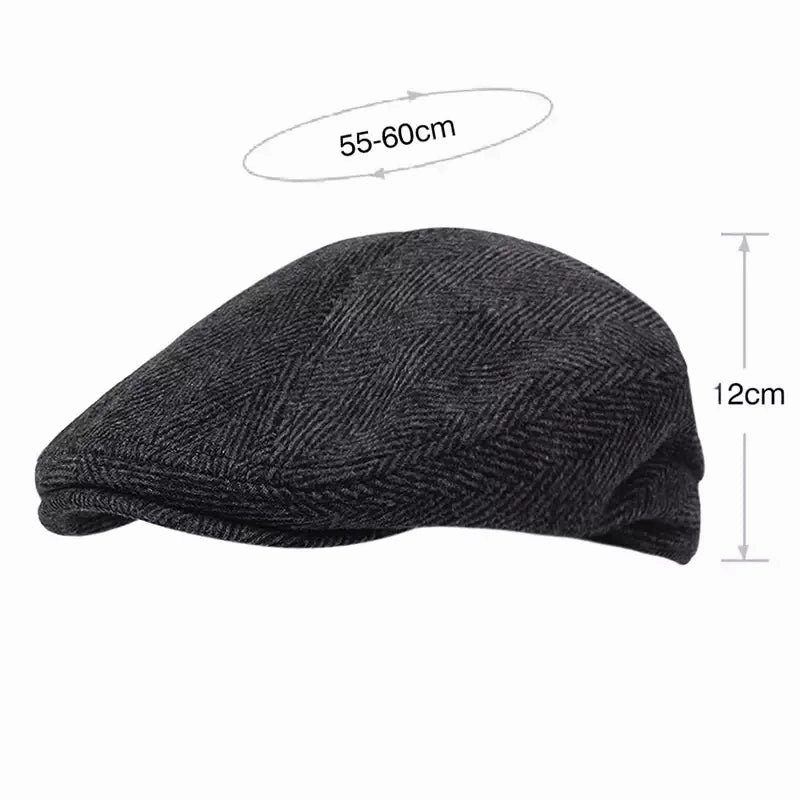 Milford Herringbone Cotton Flat Cap