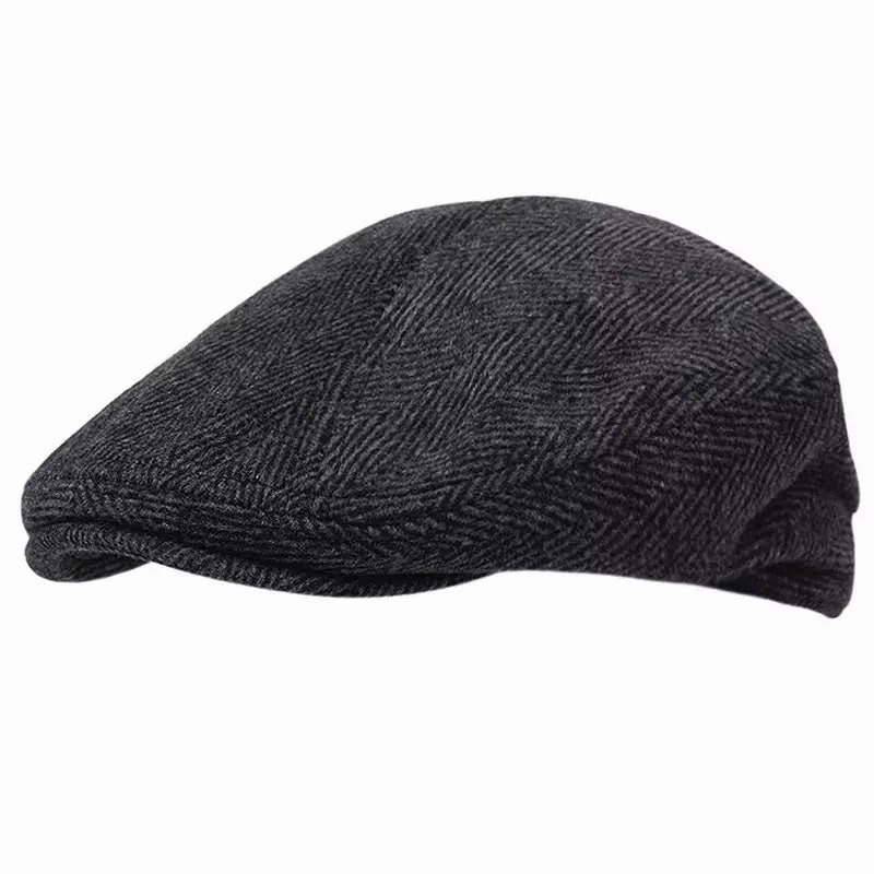 Milford Herringbone Cotton Flat Cap