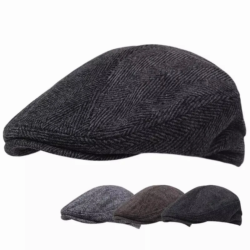 Milford Herringbone Cotton Flat Cap