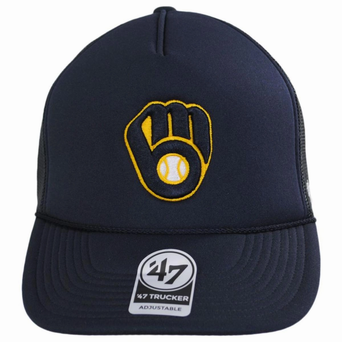 Milwaukee Brewers MLB Foam Mesh Trucker Snapback Baseball Cap