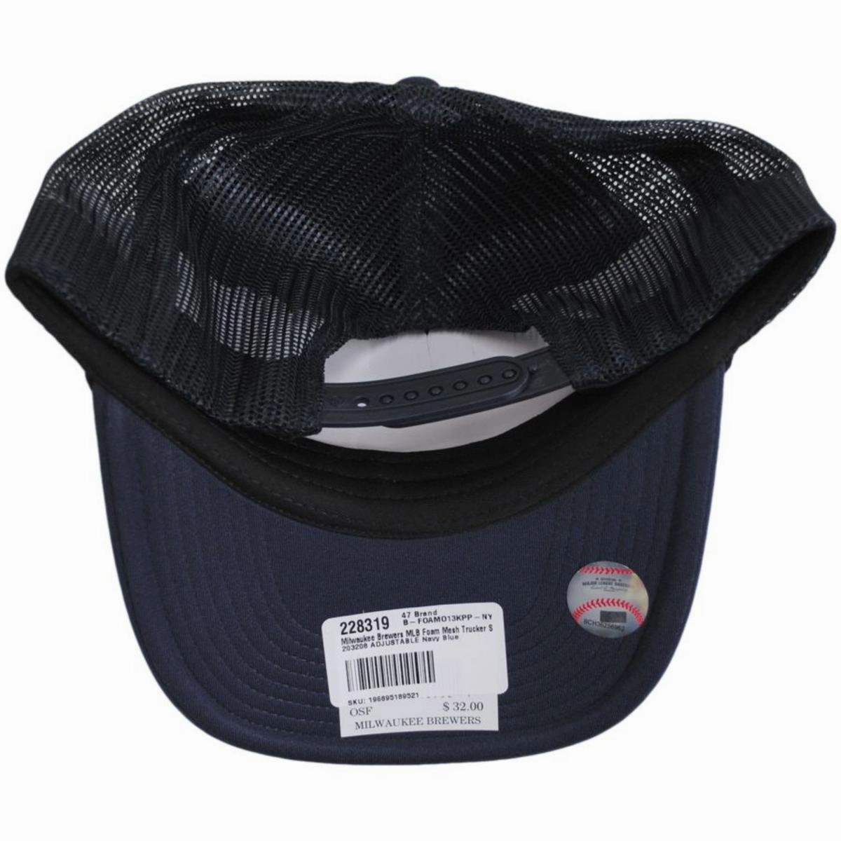 Milwaukee Brewers MLB Foam Mesh Trucker Snapback Baseball Cap