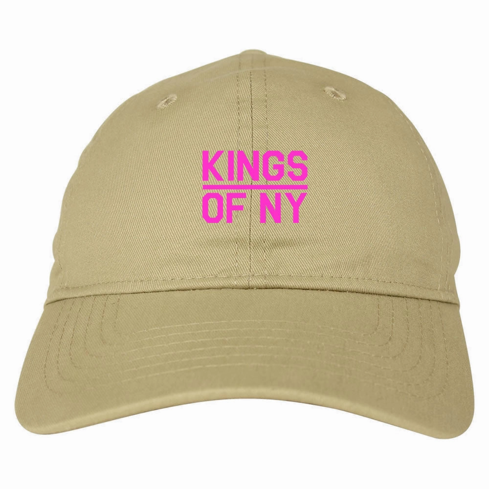 Mini Pink Classic College Logo Mens Dad Hat Baseball Cap
