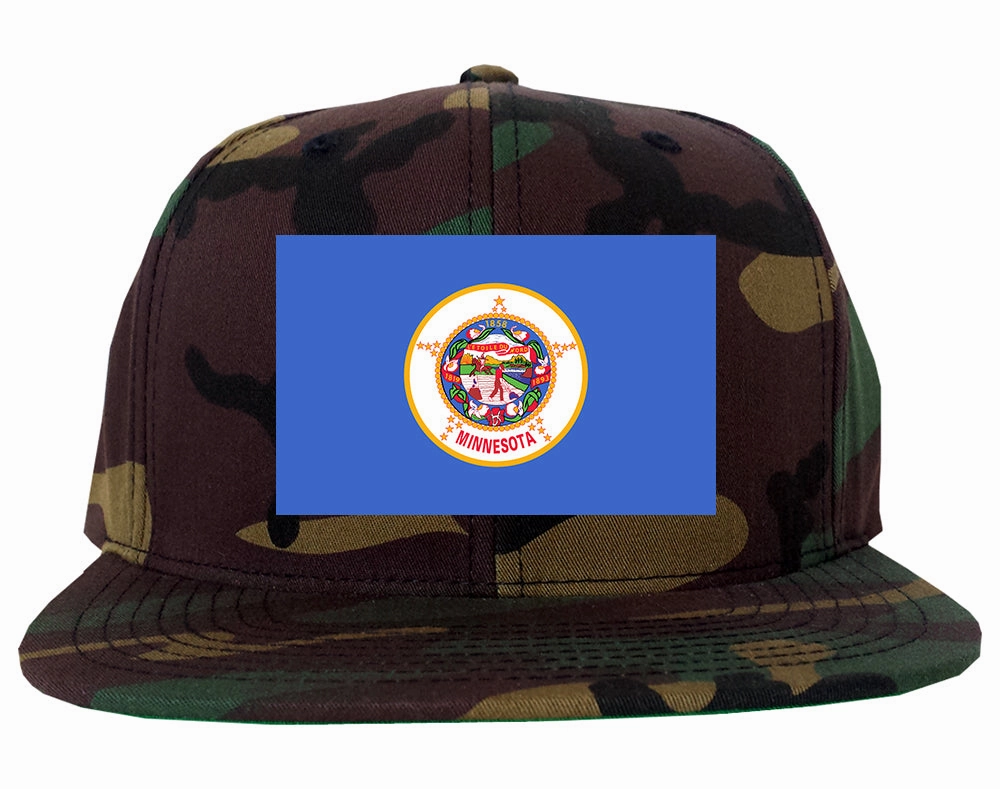 Minnesota State Flag MN Chest Mens Snapback Hat