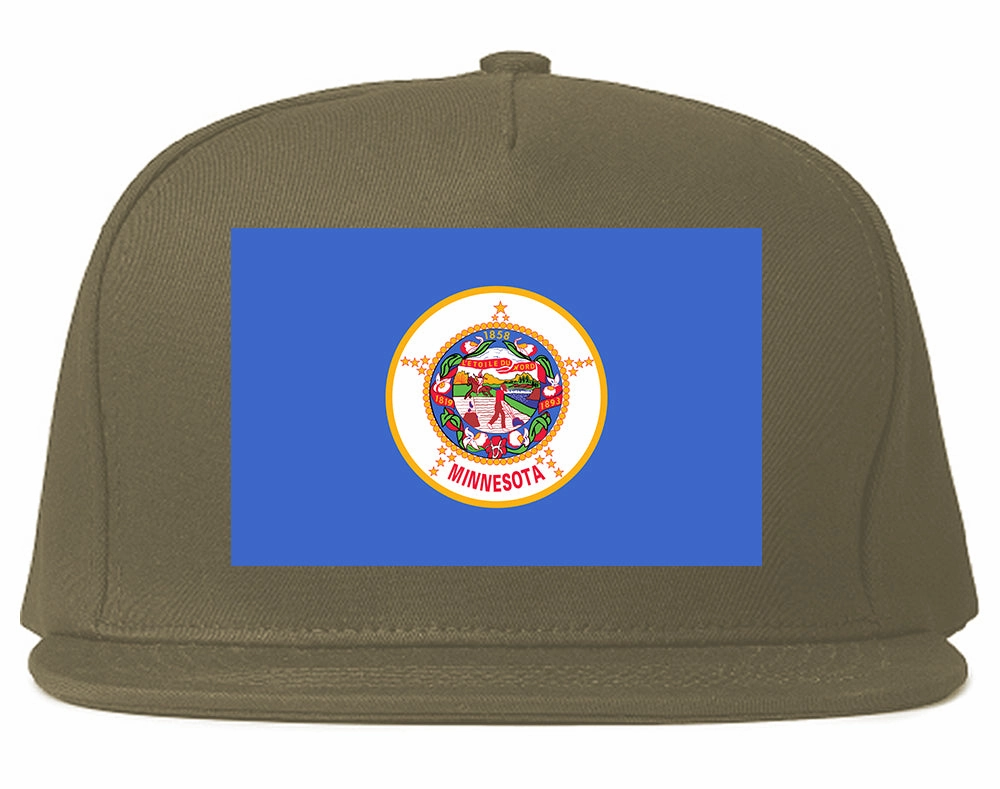 Minnesota State Flag MN Chest Mens Snapback Hat