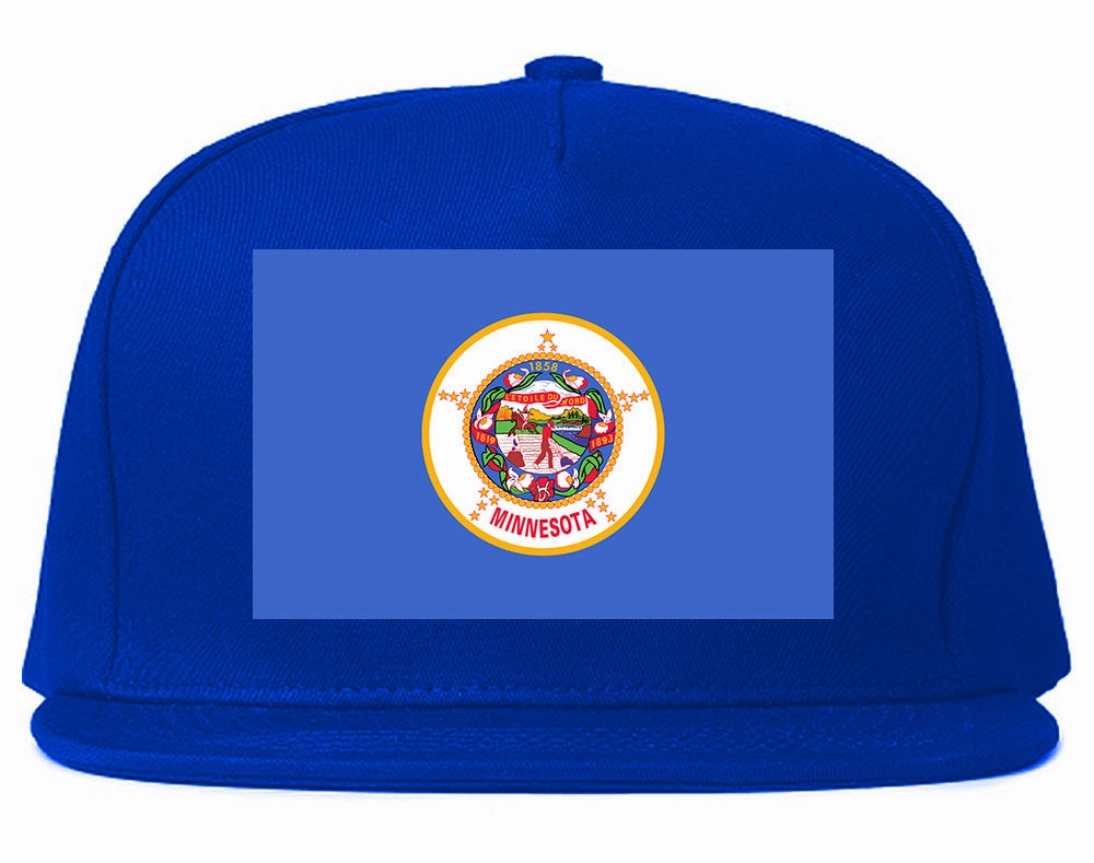 Minnesota State Flag MN Chest Mens Snapback Hat