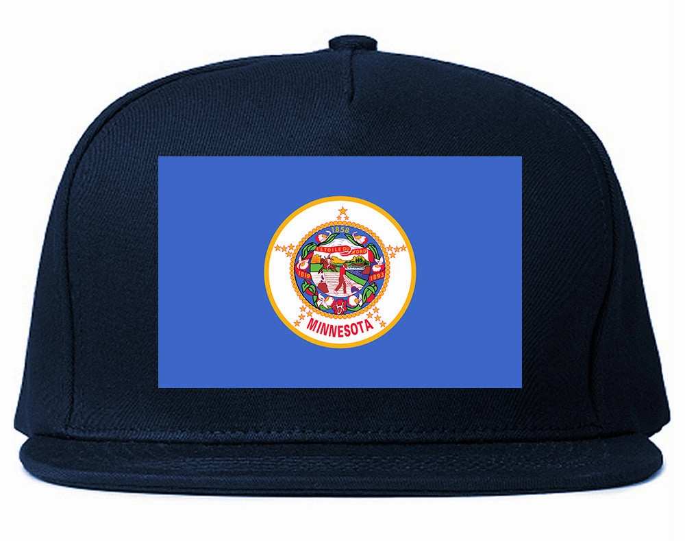 Minnesota State Flag MN Chest Mens Snapback Hat