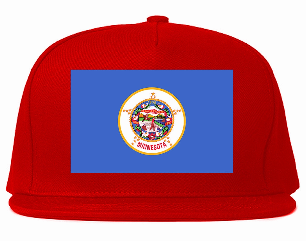 Minnesota State Flag MN Chest Mens Snapback Hat