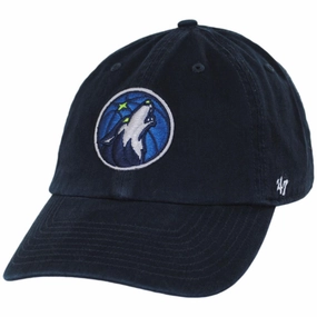 Minnesota Timberwolves NBA Clean Up Strapback Baseball Cap Dad Hat