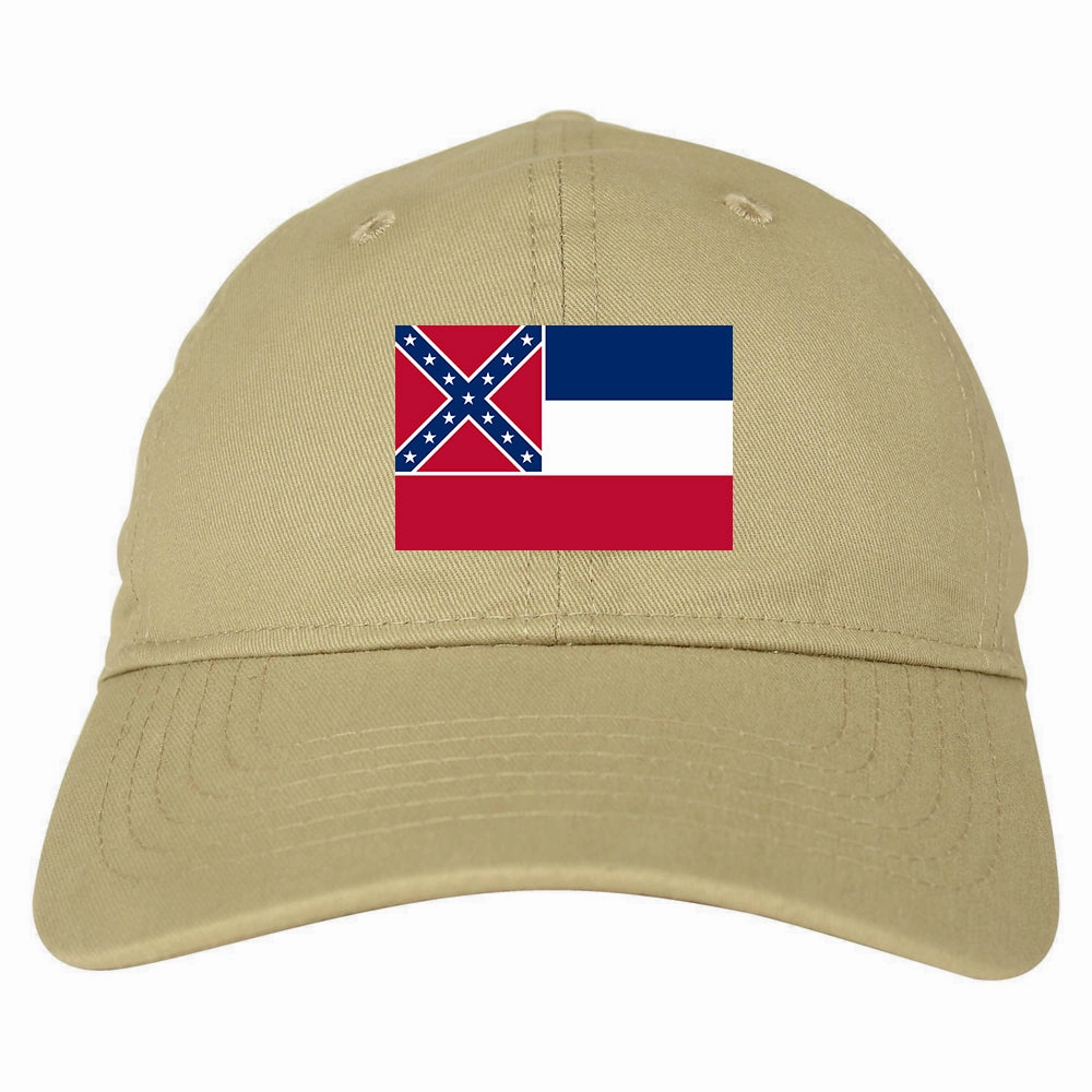 Mississippi State Flag MS Chest Mens Dad Hat