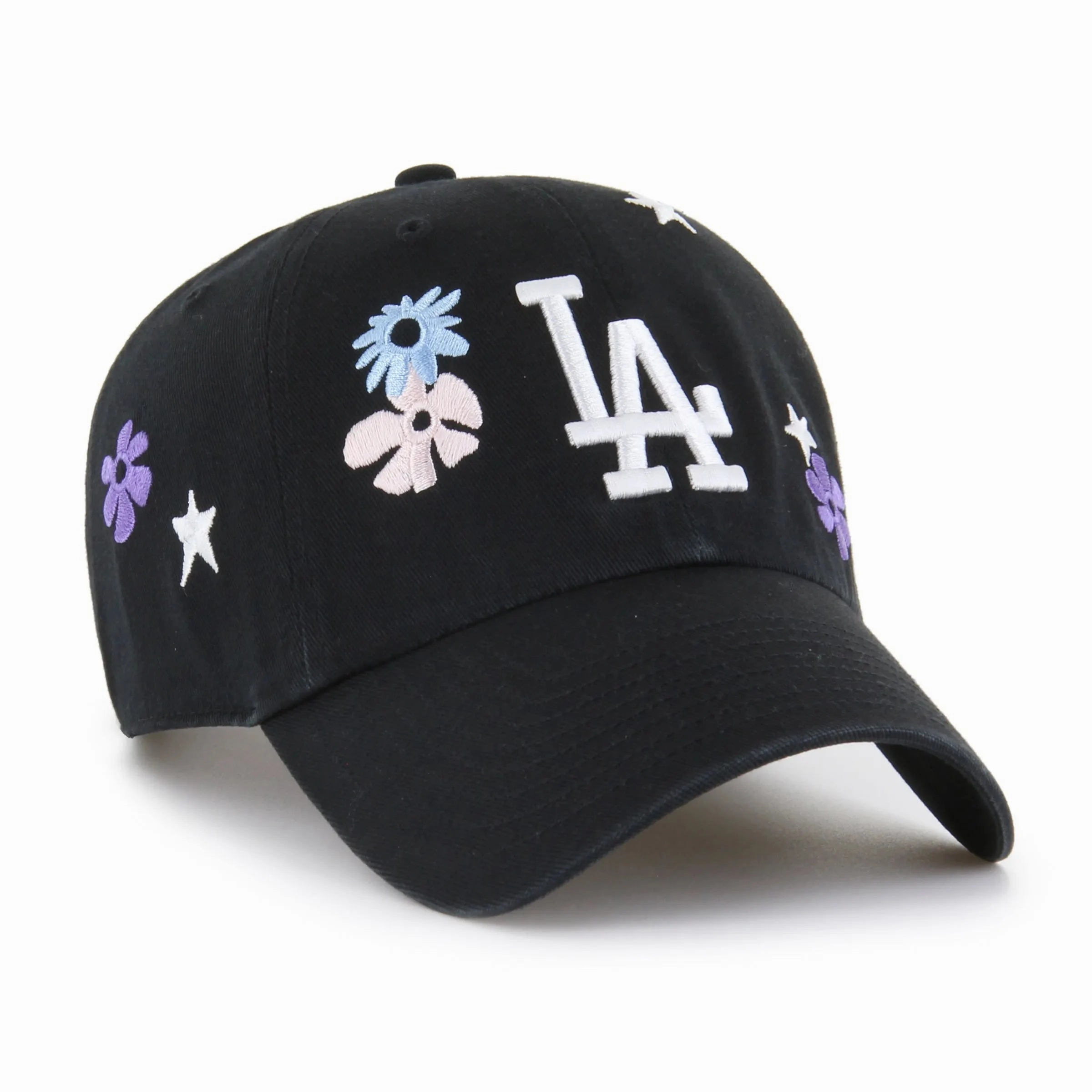 MLB LOS ANGELES DODGERS FLORA 47 CLEAN UP BLACK CAP