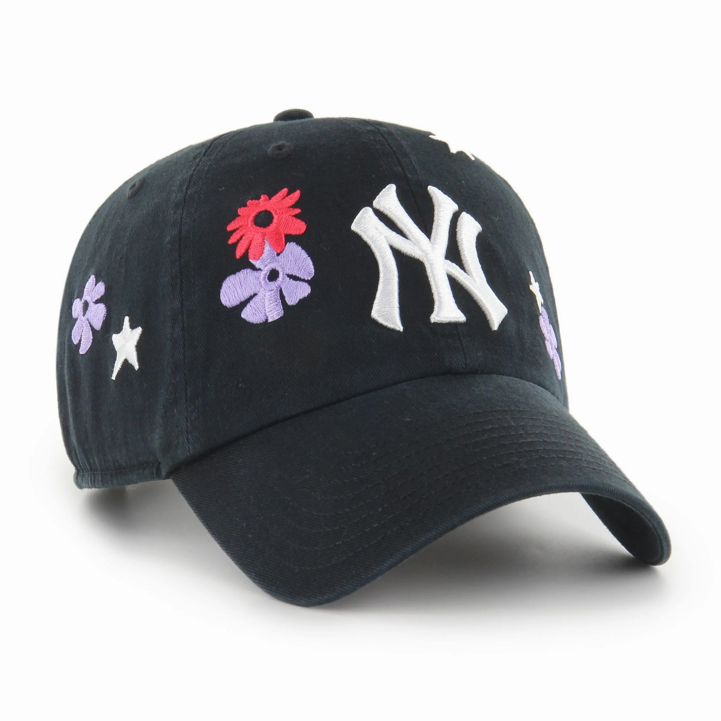 MLB NEW YORK YANKEES FLORA 47 CLEAN UP BLACK CAP