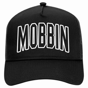 Mobbin Outline Squad Retro Adult 5 Panel Mesh Trucker Hat