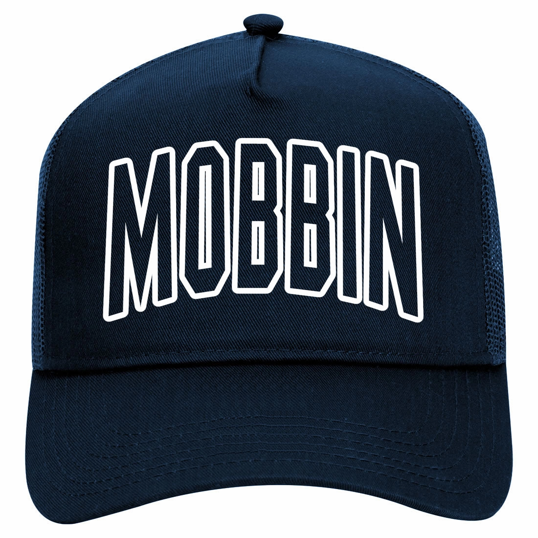 Mobbin Outline Squad Retro Adult 5 Panel Mesh Trucker Hat