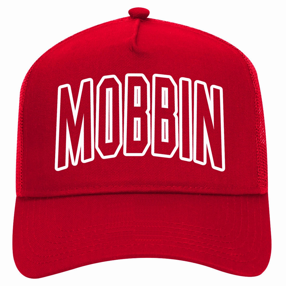 Mobbin Outline Squad Retro Adult 5 Panel Mesh Trucker Hat
