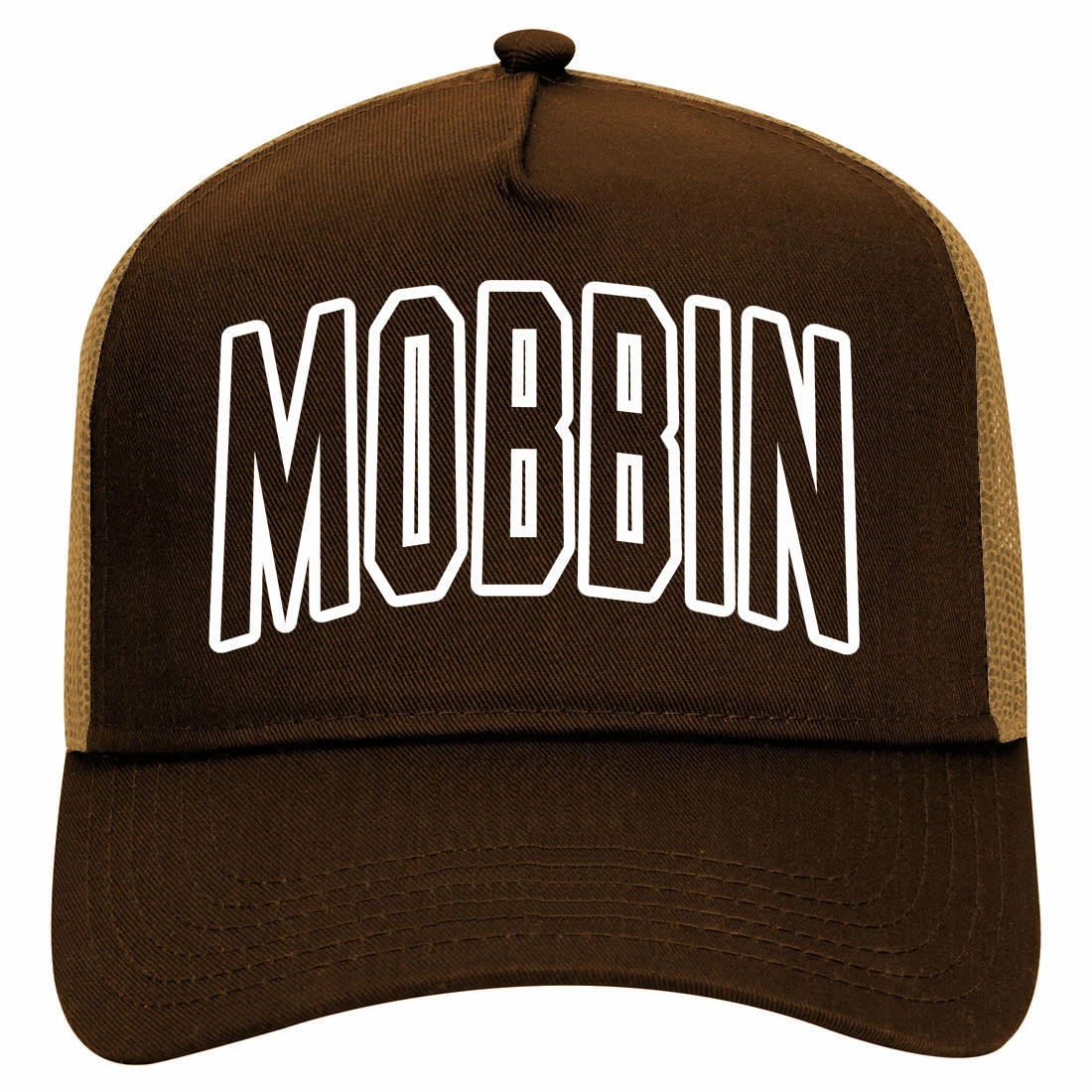 Mobbin Outline Squad Retro Adult 5 Panel Mesh Trucker Hat