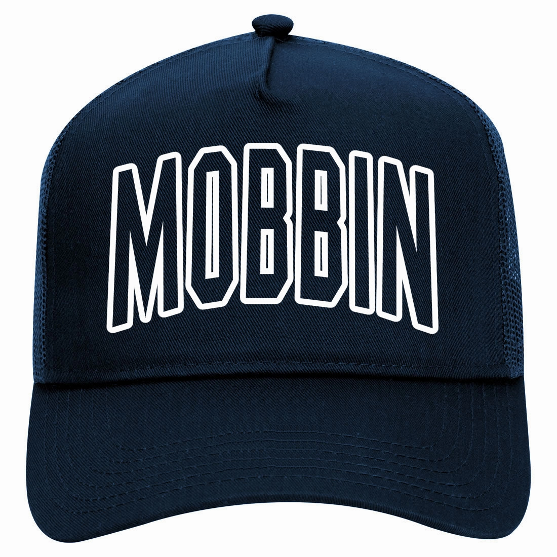 Mobbin Outline Squad Retro Adult 5 Panel Mesh Trucker Hat