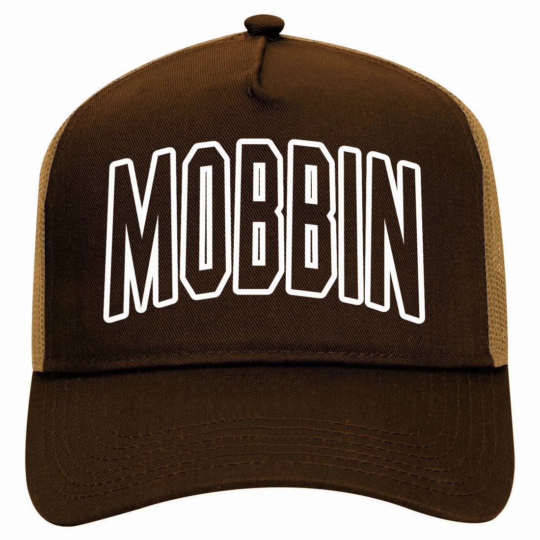 Mobbin Outline Squad Retro Adult 5 Panel Mesh Trucker Hat