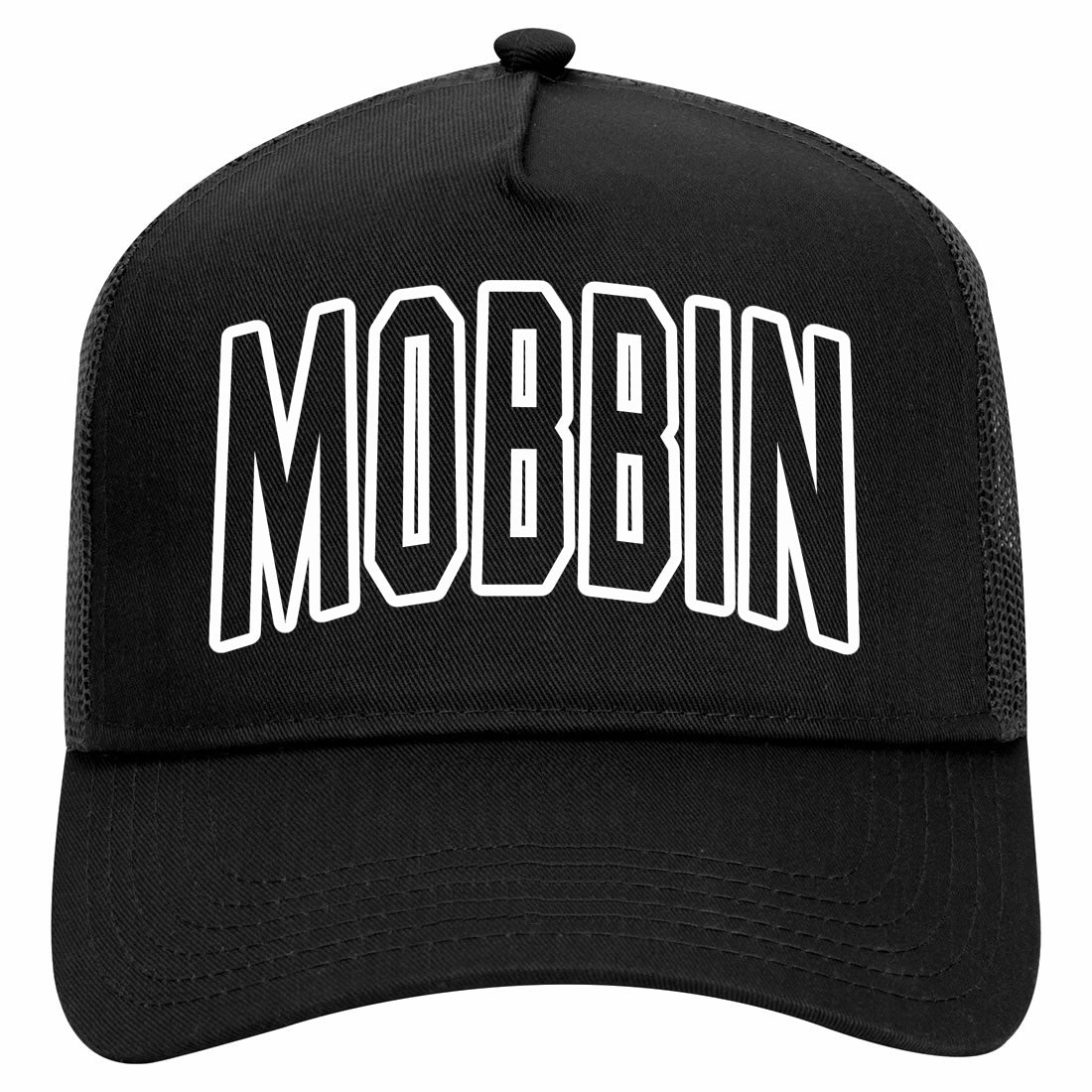 Mobbin Outline Squad Retro Adult 5 Panel Mesh Trucker Hat