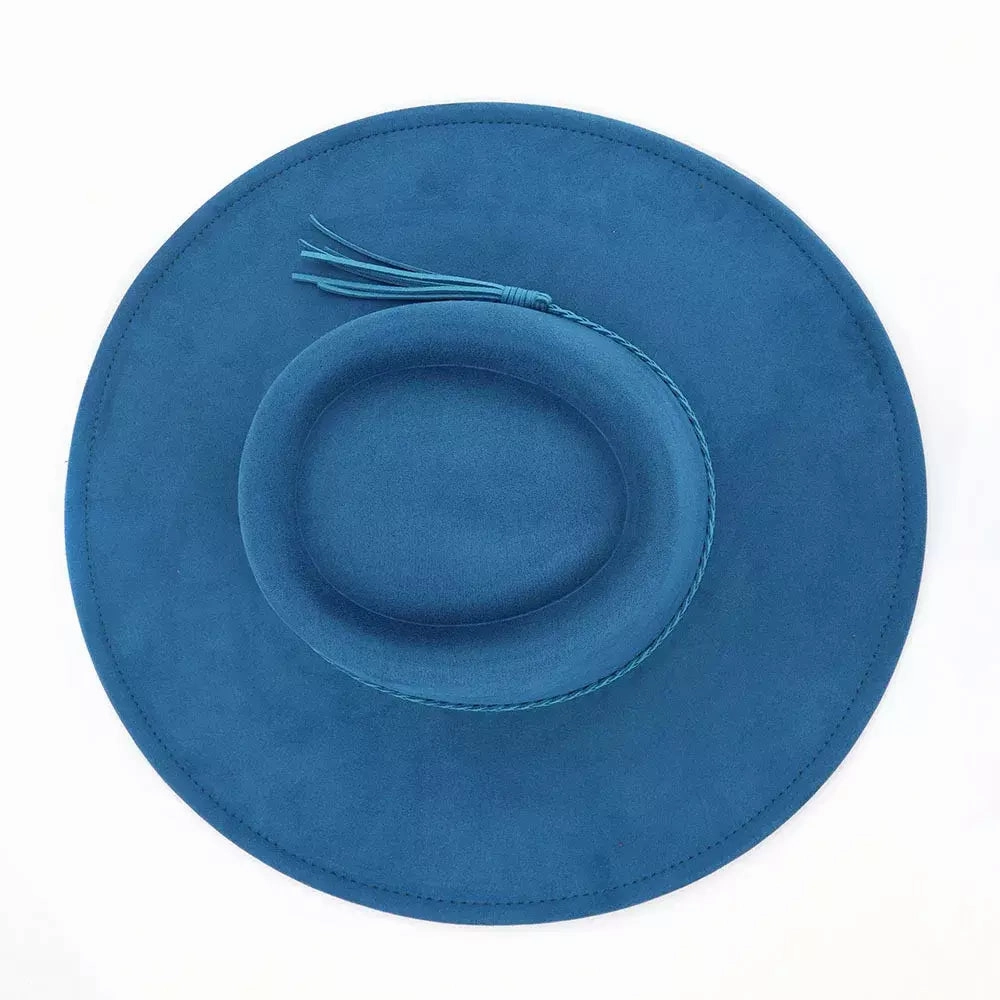 Monaco Wide-Brimmed Suede Porkpie Hat