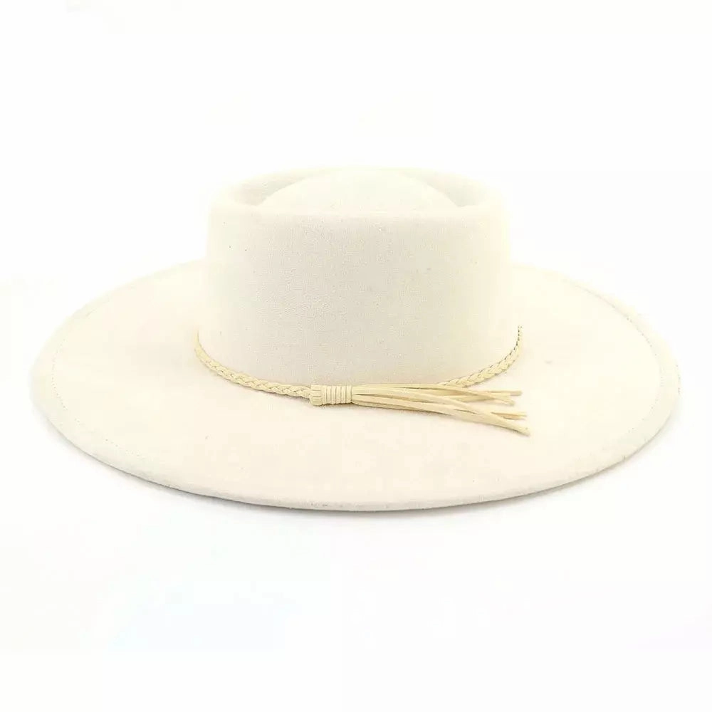 Monaco Wide-Brimmed Suede Porkpie Hat