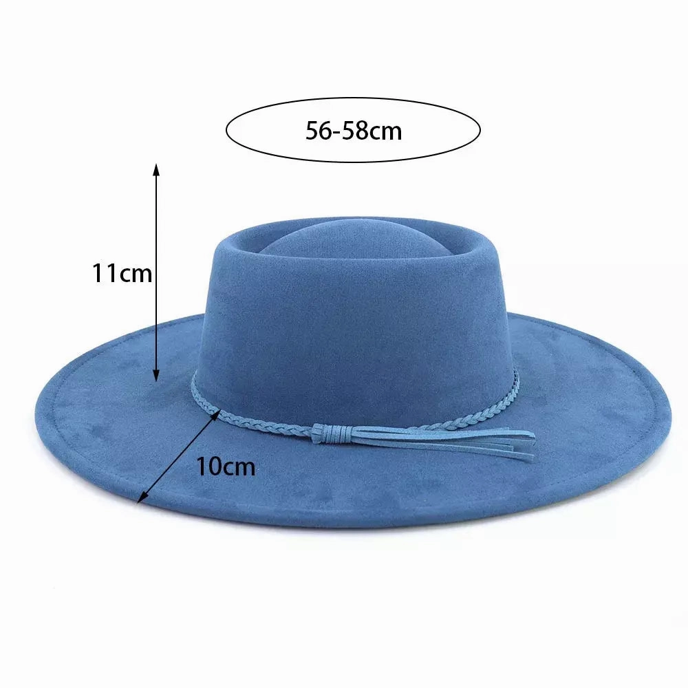 Monaco Wide-Brimmed Suede Porkpie Hat