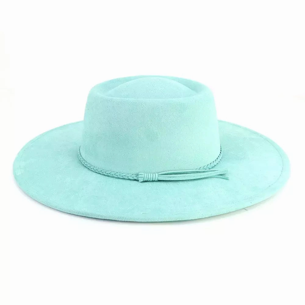 Monaco Wide-Brimmed Suede Porkpie Hat